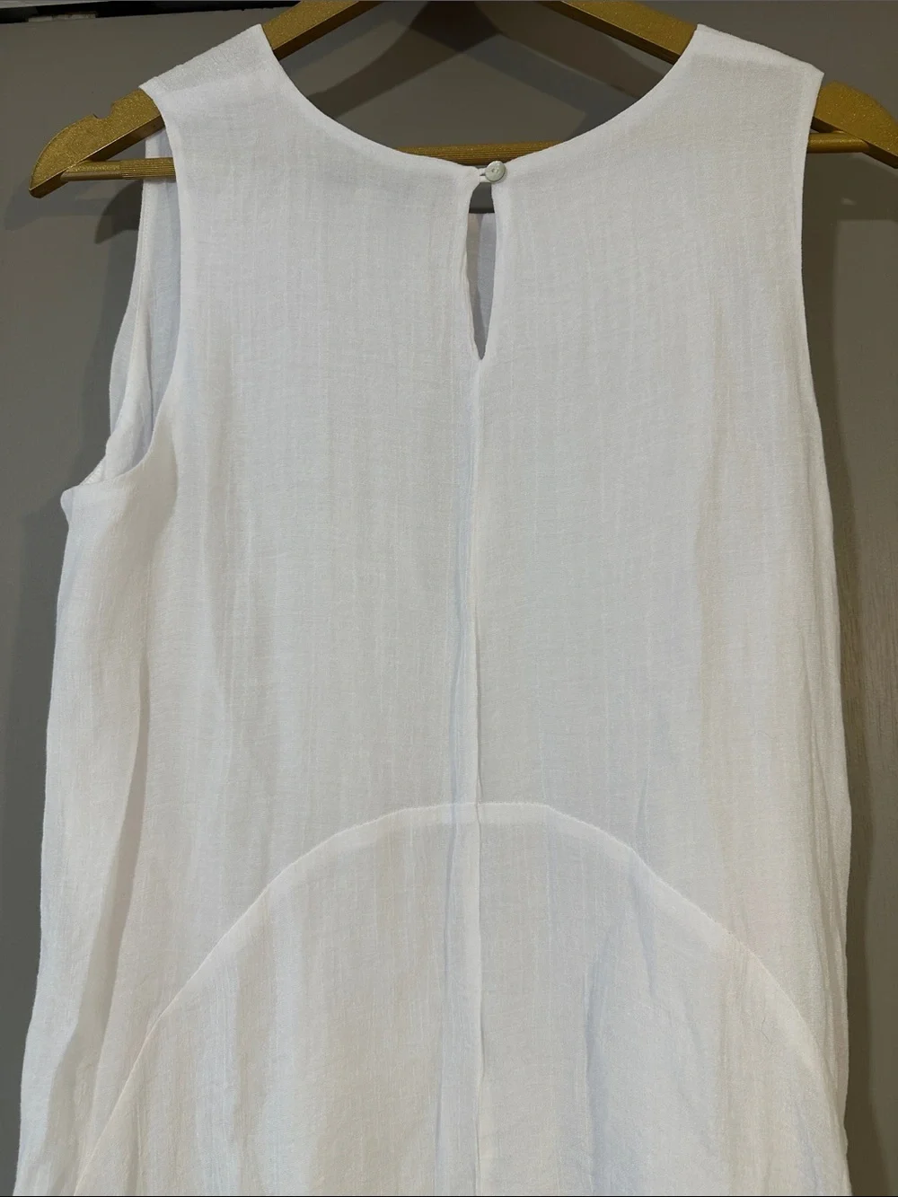 Fever White Sleeveless Dress Large Flowy Layered Boho Tunic